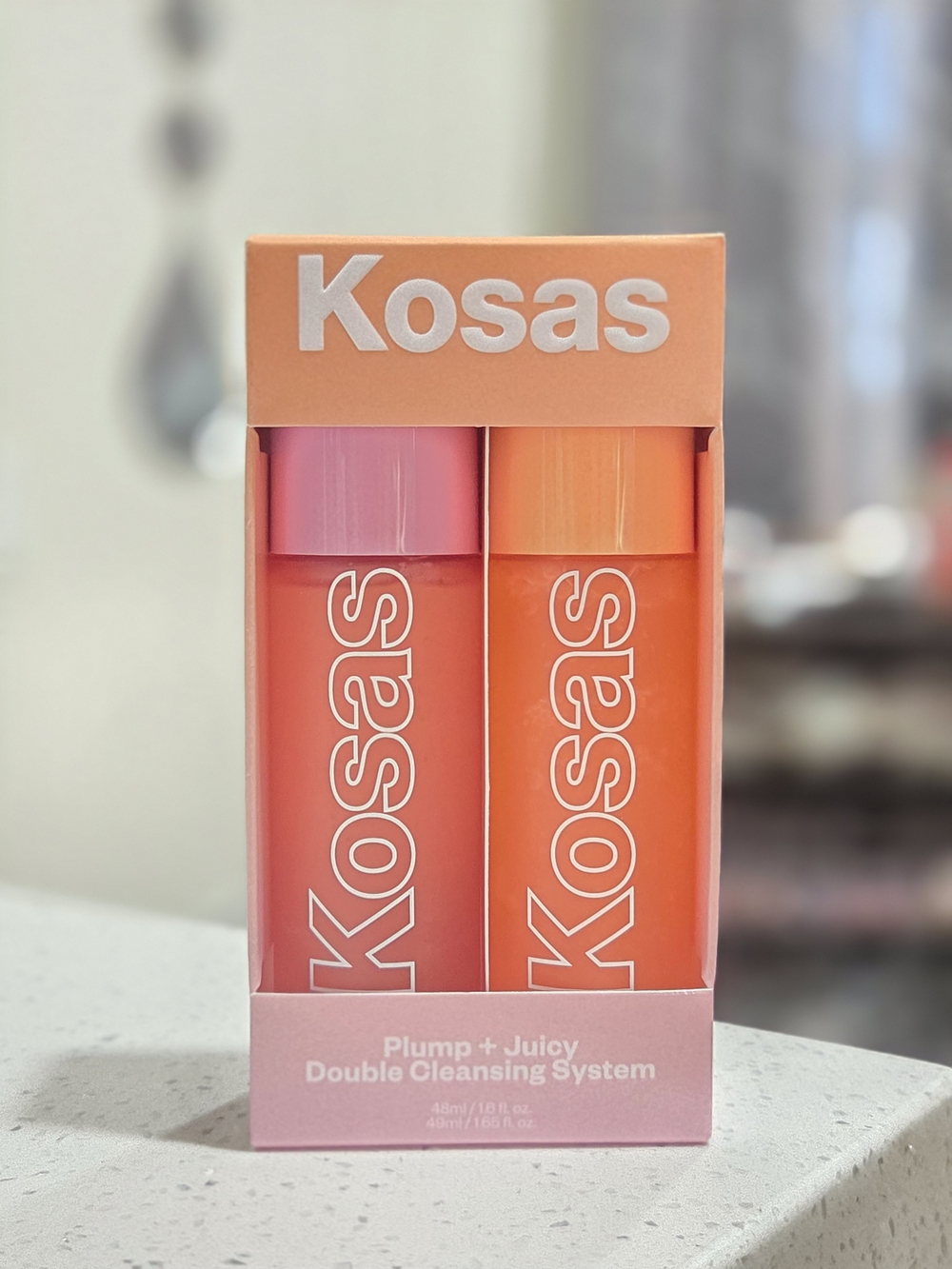 Kosas Plump + Juicy Double Cleansing System — Coral & Orange